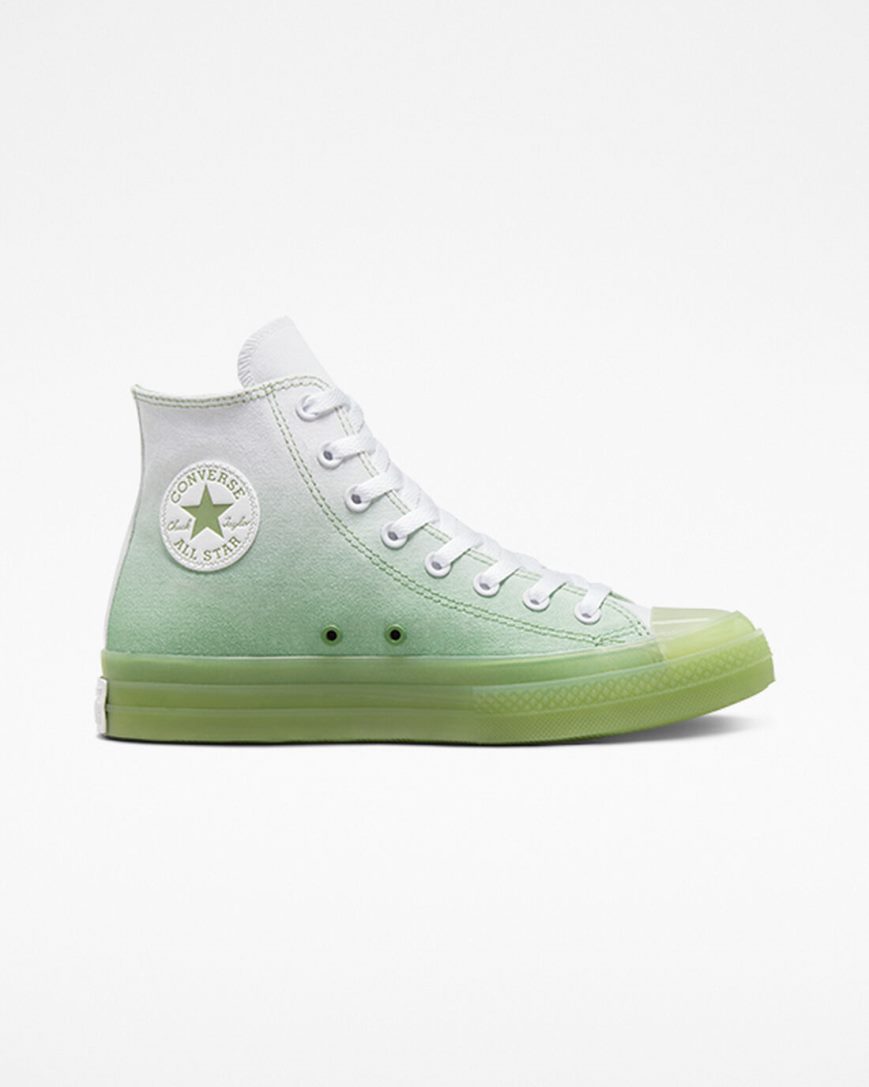 Dámské Boty Vysoké Converse Chuck Taylor All Star CX Gradient Zelene Bílé Zelene | CZ REUS40